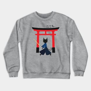 Kendo Samurai Cat Crewneck Sweatshirt